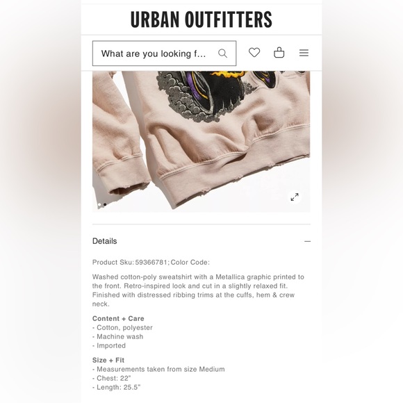 Metallica Urban Outfitters Distressed Crewneck - Picture 6 of 11